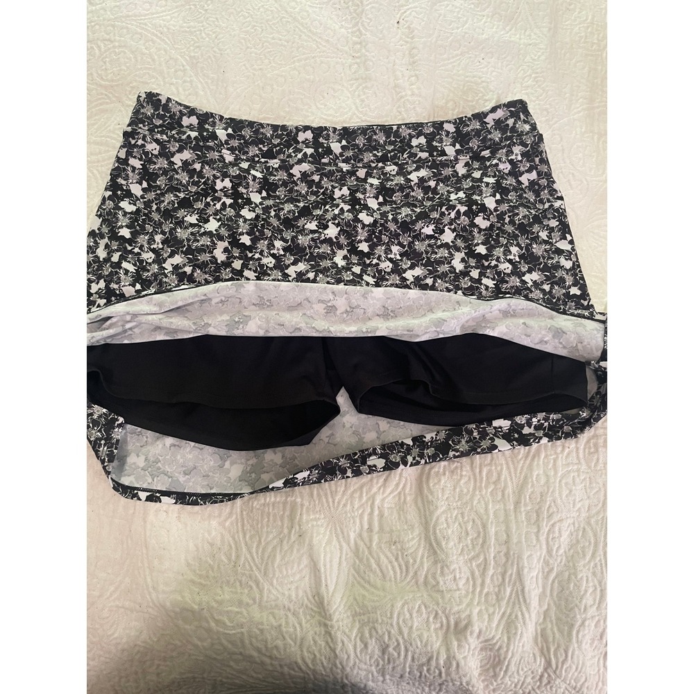 Tranquility by Colorado Clothing Floral Skort Black White Active Skirt XL - Picture 5 of 9
